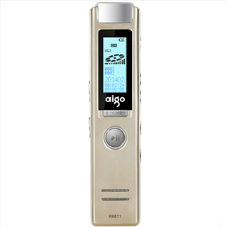 哈尔滨购物网爱国者（aigo）R6611录音笔专业微型 高清远距降噪 MP3播放器 学习/会议适用 8G 香槟金色总代理批发