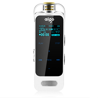 哈尔滨购物网爱国者（aigo）R6635 录音笔专业 微型 高清远距降噪正品 触摸屏幕 8G 白色总代理批发