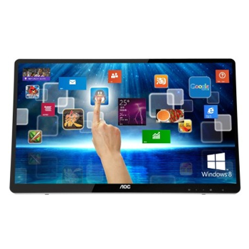 哈尔滨购物网AOC E2472PWUT/BS 23.6英寸双HDMI Win8认证10点电容触摸屏显示器总代理批发