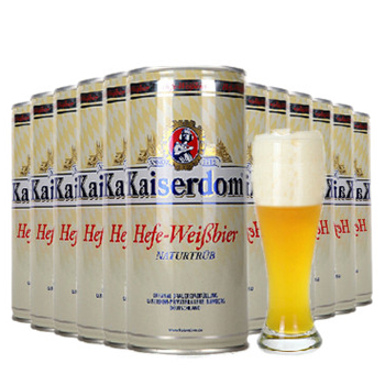 哈尔滨购物网凯撒白啤酒德国进口1L×12总代理批发