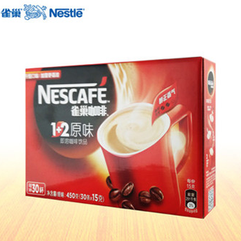 哈尔滨购物网雀巢咖啡1+2原味450g  30条x15g总代理批发